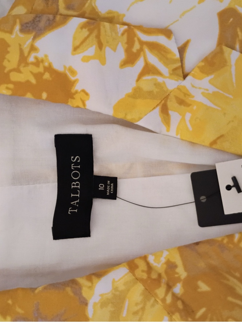 Talbots Yellow Floral Single-Breasted Blazer - Picture 3 of 4